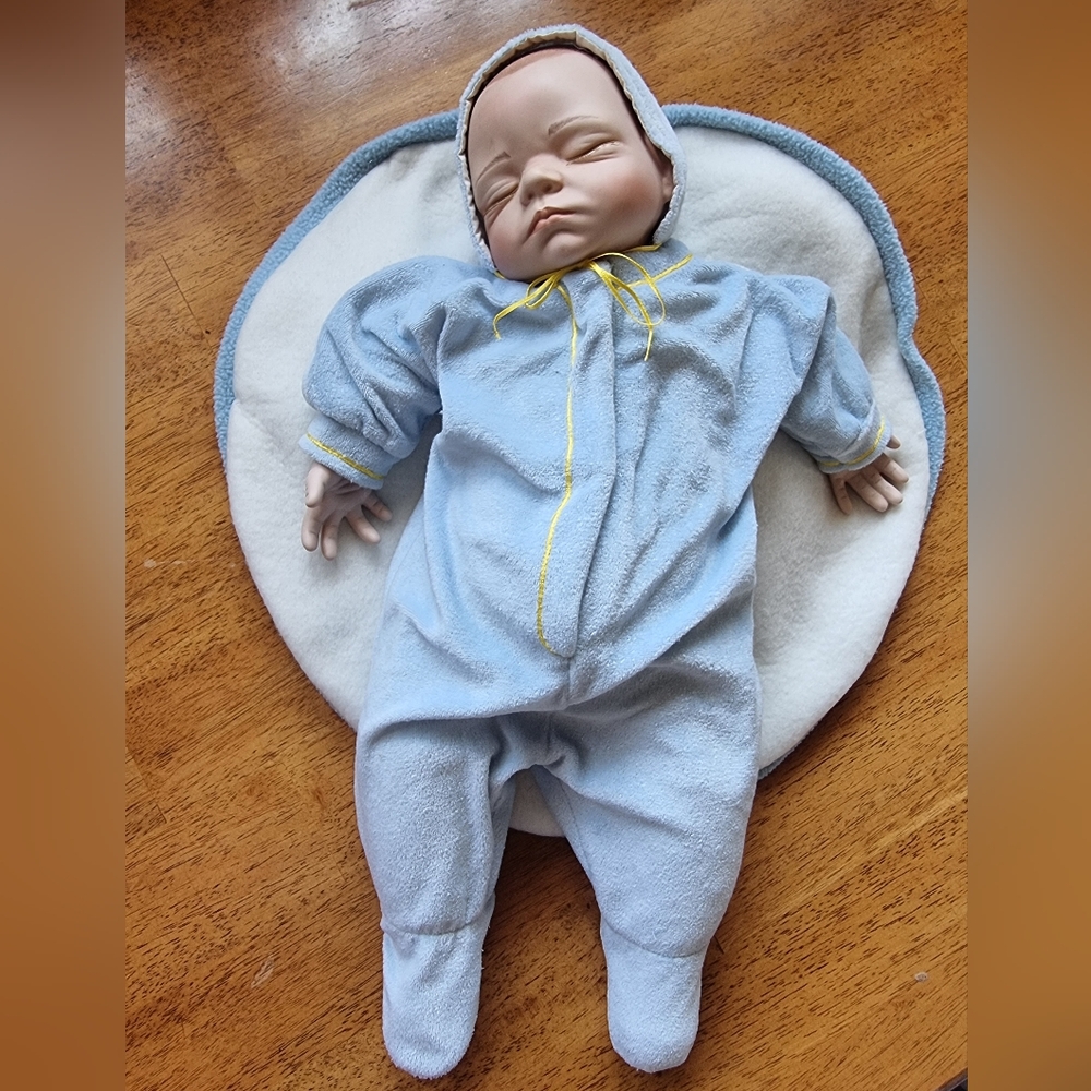 1993 Ashton Drake Galleries By Joyce Wolf  "It's a Boy!" Porcelain Baby Doll Boy